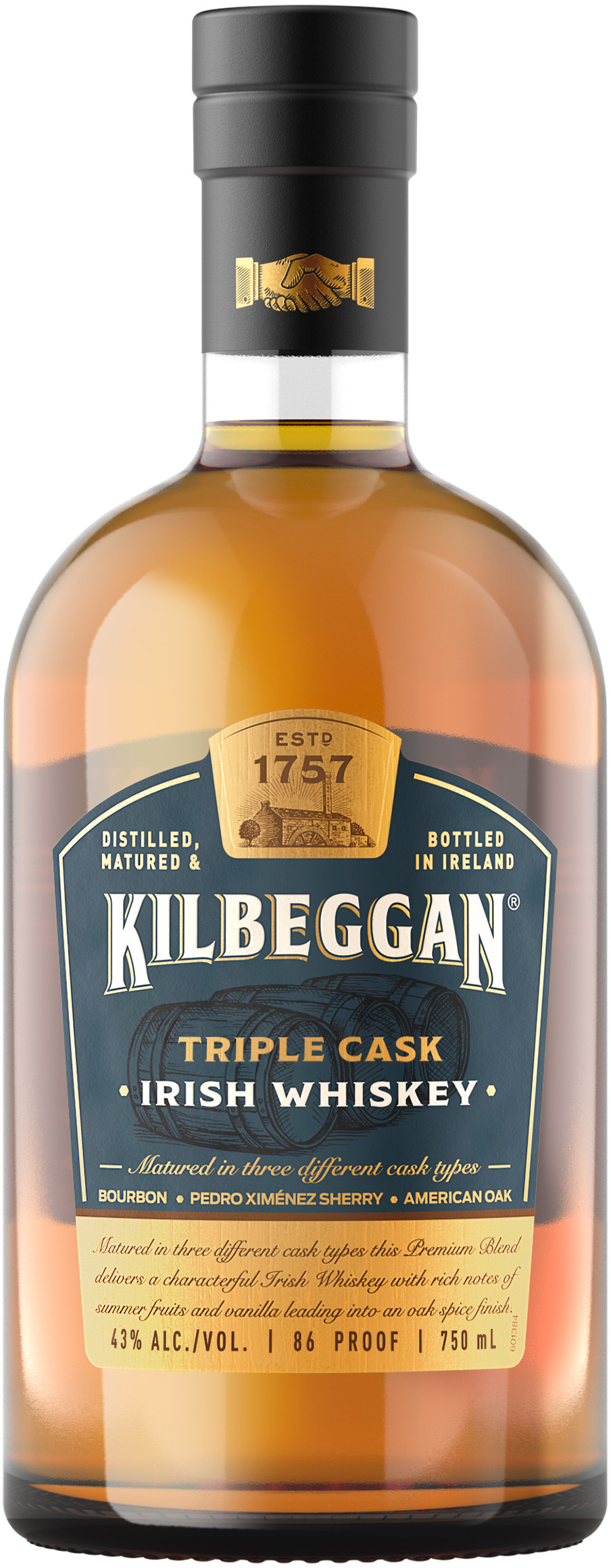 Kilbeggan Triple Cask Irish Whiskey