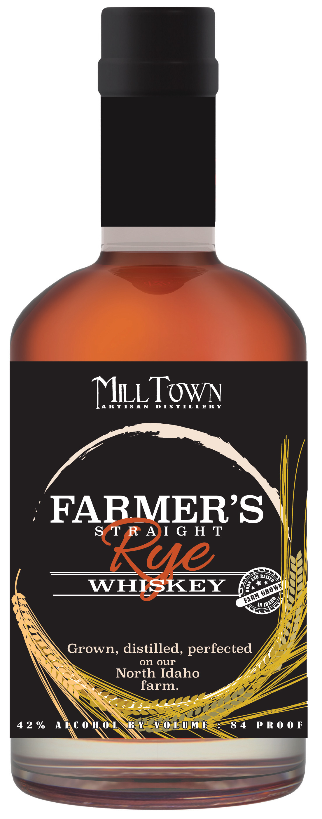 Mill Town Farmer's Straight Rye Whiskey (Local - ID)